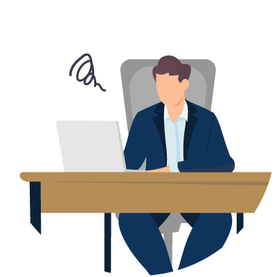 進め方が分からない人のイラスト